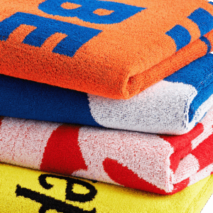 Geweven jacquard handdoek