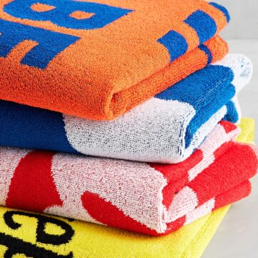 Geweven jacquard handdoek